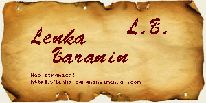 Lenka Baranin vizit kartica